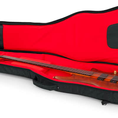 Gator Cases Transit Series Bass Guitar Gig Bag; Charcoal Black Exterior (GT-BASS-BLK) image 4