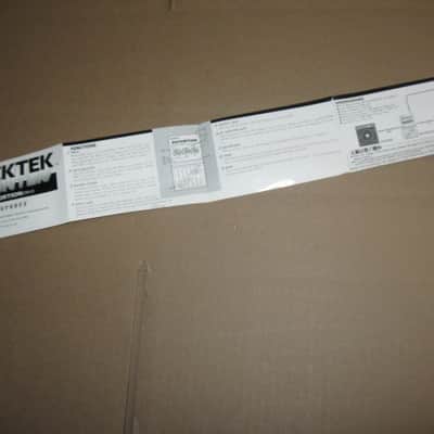 very lightly handed (very clean, but has some aging) Rocktek EMPTY BOX + original Owner's Manual & original Warranty/Registration paperwork ONLY for DIR-01 Distortion (NO pedal) mid to late 1980s, Cardboard, GRAPHICS on Lid: Pink,Blue,Black,Aged White image 18