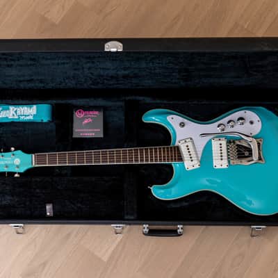 Mosrite Ventures Model Yuzo Kayama Signature Seafoam Green, Mint w/ Case & Strap, Japan Kurokumo image 16