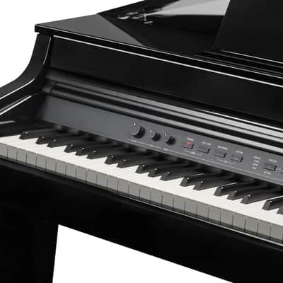 Kurzweil CUP G1W Digital Mini-Grand Piano, 88-Note, fully weighted, 4-zone graded, hammer-action with natural wooden keys, Black Polish Finish image 2