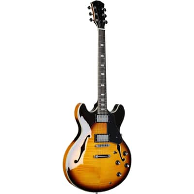 Sire Larry Carlton H7 Semi-hollowbody Electric Guitar, Vintage Sunburst image 2