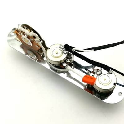Full Alpha Size Potentiometers orange cap, TELE Guitar Wiring Harness Prewired TELE ASSEMBly Unit image 6