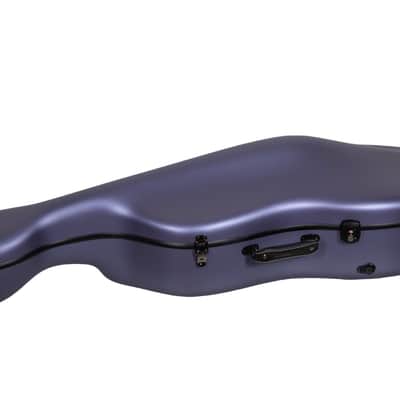 Crossrock Ultra Carbon Fiber Case fits 4/4 Full Size Cello, Super lightweight as 6 lb, with Protective Cover, TSA Lock -Woad Blue image 5