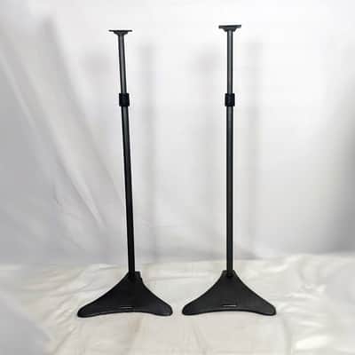 Atlantic 77305018 Adjustable Height Heavy Duty Speaker Stands Black - Set of 2 image 1