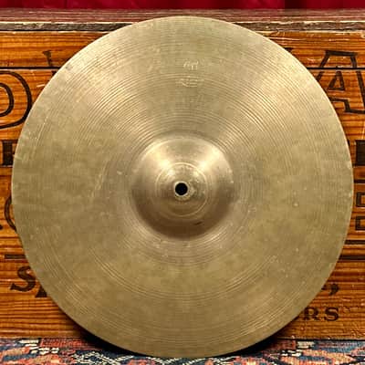 13" Zildjian A 1940s-50s Trans Stamp THIN Hi-Hat Cymbal Pair 466g/472g image 2