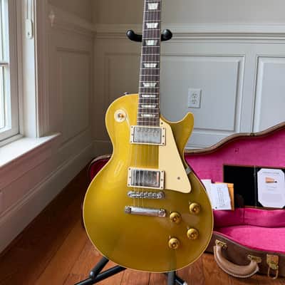 2021 Gibson Custom Shop Les Paul ‘57 Reissue R7 w/ ‘59 Carmelita Neck CME VOS - Gold Top image 3