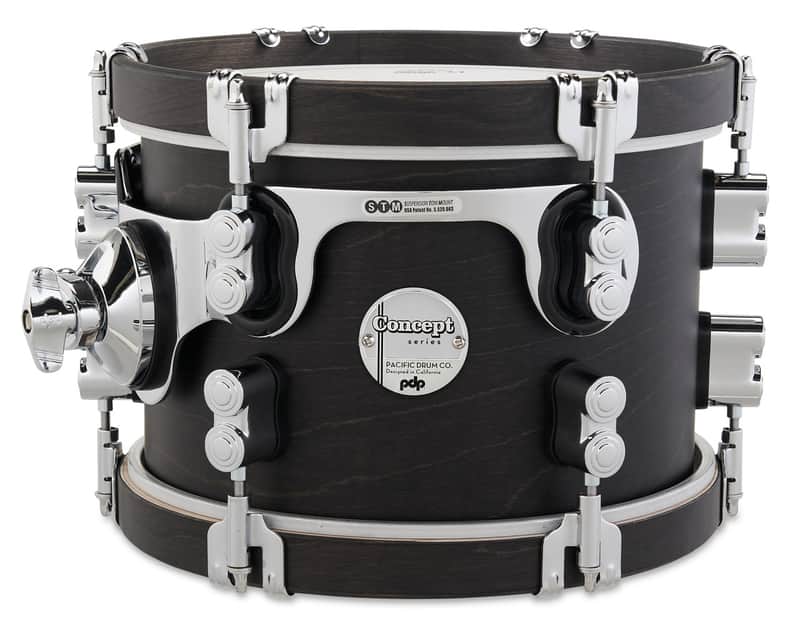 PDP Concept Classic 7x10 Ebony Stain Tom with Ebony Stain Hoops image 1