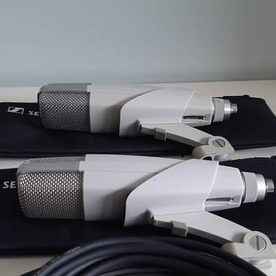 Set of 2x Sennheiser MD 421-N Cardioid Dynamic Microphones 1960s - 1980s - White image 3
