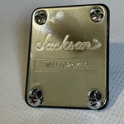 2000's India Jackson JS30 JS Series Dinky Guitar Factory Chrome Neckplate & Screws image 2