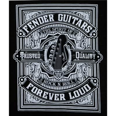 Fender Forever Loud Trusted Quality Black T-Shirt - Medium image 2