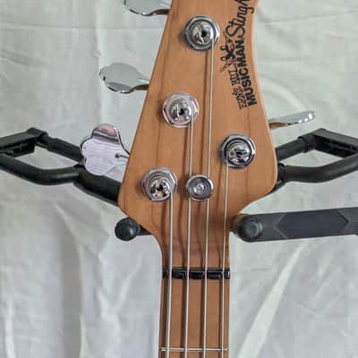 Ernie Ball Music Man StingRay Special 4 H 2024 Hot Honey Roasted Maple Neck Mono Case image 3