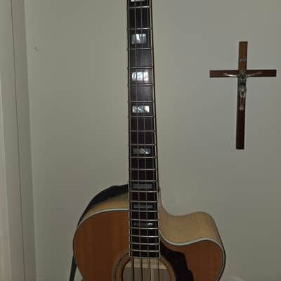 D'Angelico Excel Mott Grand Auditorium Cutaway Acoustic Bass with Electronics 2010s - Natural image 9