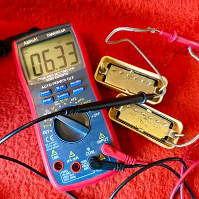 PAIR Gibson Mini humbucker Les Paul Deluxe pickups c 1975 - Cream pat no patent number original vintage USA image 2