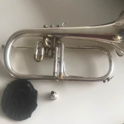 Vintage and Beautiful! Couesnon Paris Flugelhorn circa 1960's with Case, Couesnon Mouthpiece and K& M Stand. Sale Benefits Music Education Nonprofit! image 4