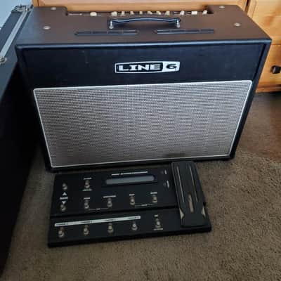 Line 6 Flextone III XL 150-Watt 2x12" Stereo Digital Modeling Guitar Combo 2003 - 2009 - Black w/ Footboard image 1