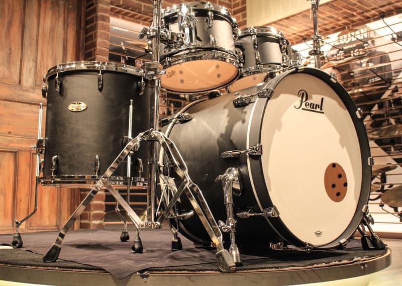 Pearl Masters Maple Pure 4pcs Black Mist Drum Set (10-12-16-22) - New! image 1