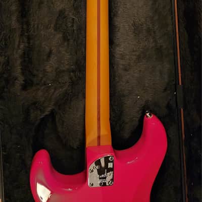2013 Fender American Deluxe Strat with Maple V Neck Fiesta Red image 6