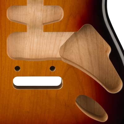 Fender Deluxe Series Stratocaster HSH, Alder Body, 2-Point Bridge Mount, 3-Color Sunburst image 8