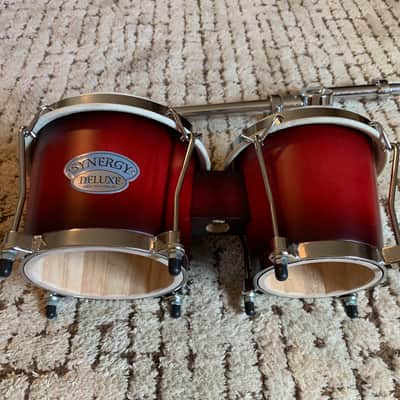 Toca Percussion Synergy Deluxe Bongos - Wine Burst - With Mount image 9
