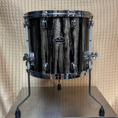 Tama Starclassic Walnut Birch 14” x 12” Floor Tom Black Clouds & Silver Lining image 1