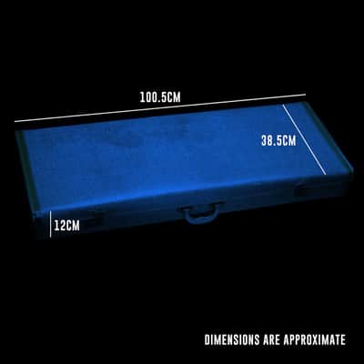 Vintage Rectangular Guitar Case Hardcase Hard Shell Case Textured Cover Made in England Fits Solid-Body Electric Guitar or Pedal Board Effects Pedal Carry Case Gig Bag image 2