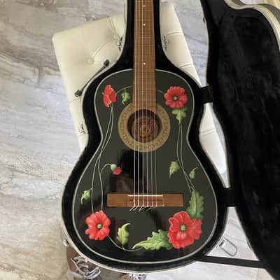 Vintage Classical Guitar mid-1950’s-60’s - Hand Painted Floral Design image 7