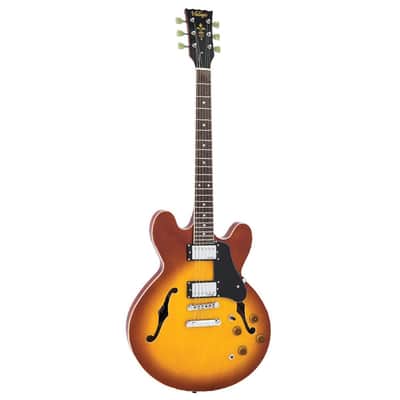 Vintage VSA500HB ReIssued Semi Acoustic Guitar - Honeyburst (Open Box) image 1
