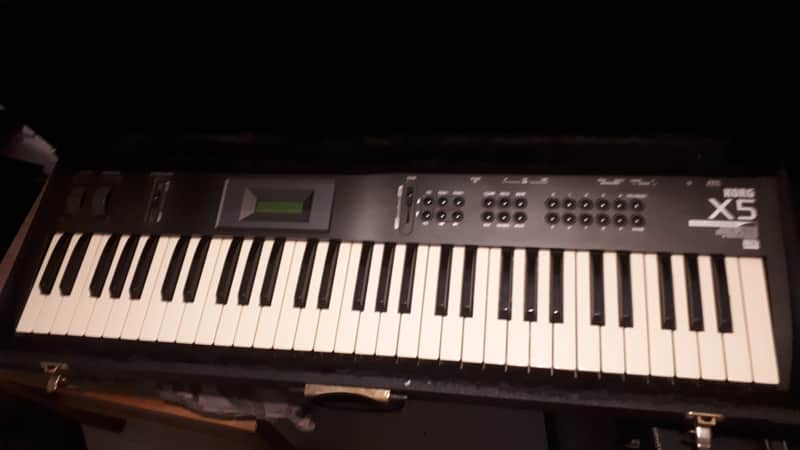 Korg X5 61 Key Synthesiser 1996 Black including Custom Build Flight Case image 1
