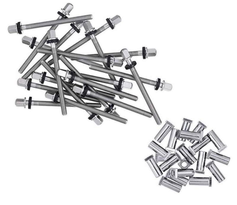 DW True Pitch 50 Tension Rod w/ Receiver Nut for 6.5" Deep Snare Drums (20 Pack)