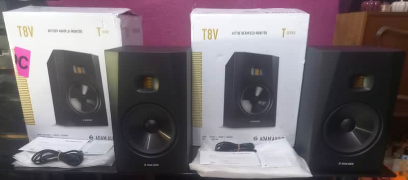 ADAM Audio T8V 8" Active Studio Monitors (Pair) 2020 - 2021 - Black image 1