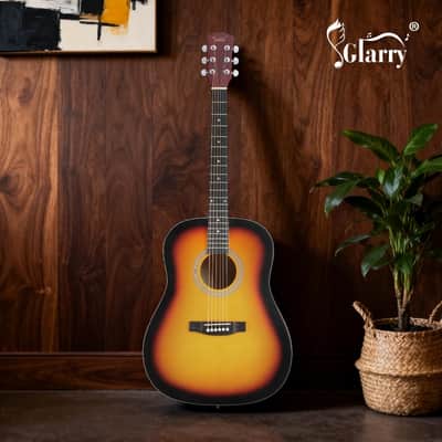 Glarry 41 Inch EQ Acoustic Guitar Kit Dreadnought Design - Sunset image 5