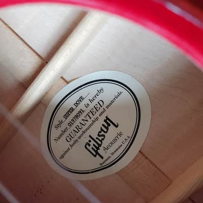 Gibson Custom Shop Super Dove Acoustic 1 of 1 || Doves in Flight + Super Jumbo Cherry Sunburst Flamed Maple image 5