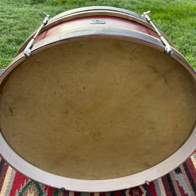 Ludwig Pioneer Bass Drum 1920’s - Mahogany Red image 4