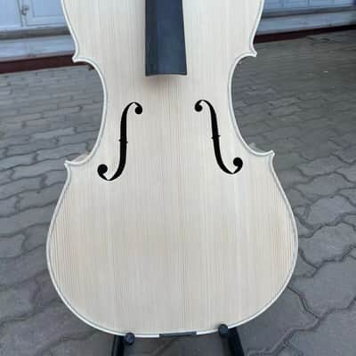 Professional song unfinished Cello 4/4 Solid Bird's eye maple back old spruce top image 3
