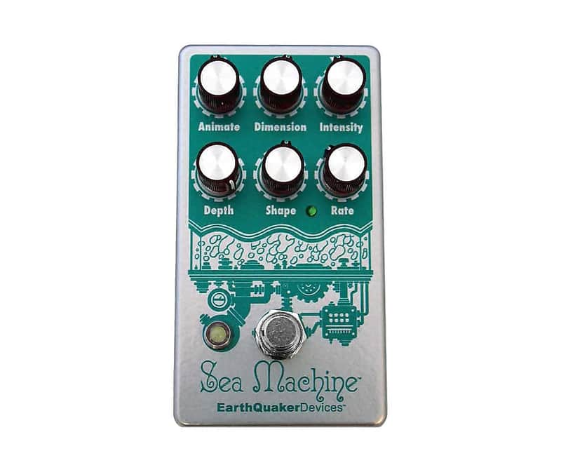 Mint EarthQuaker Devices Sea Machine Super Chorus V3 - Silver / Teal Print image 1