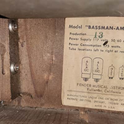 Fender Bassman amp 1966 blackface AA165 image 9