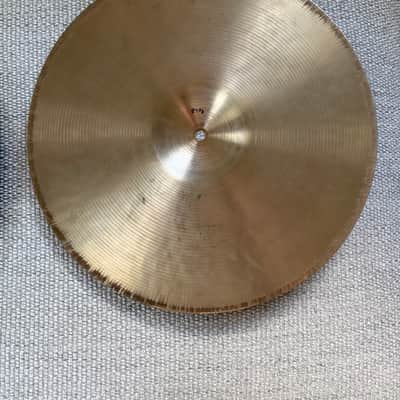 Paiste Formula 602 High Hat Cymbal Set 1960's Pre-Perial (crack in bottom cymbal) image 7