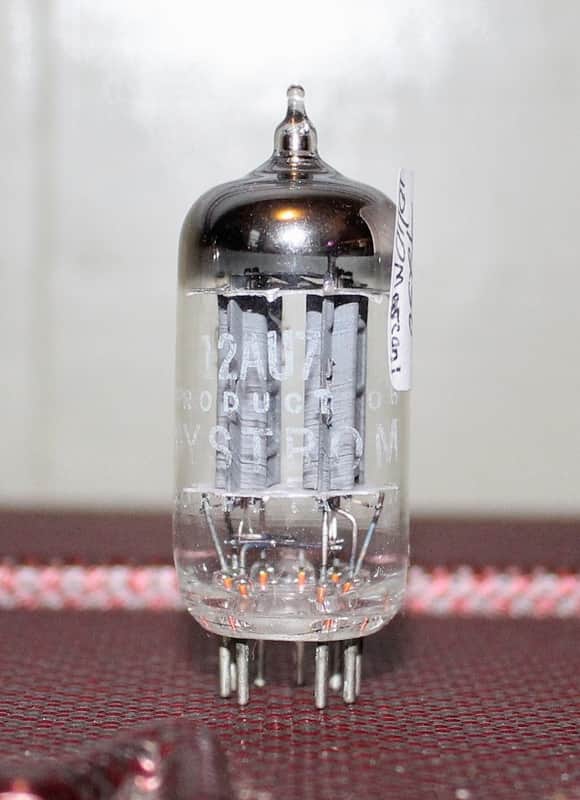 MARCONI 12AU7 ITALY ECC82 PERFECT BALANCE LONG PLATE HALO GETTER TEST NOS+++ MINTY VINTAGE 1960'S image 1