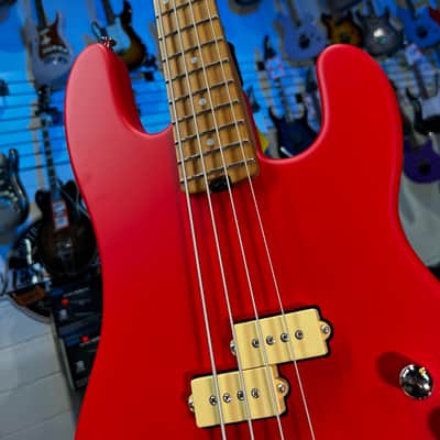 Charvel Pro-Mod San Dimas Bass PJ IV MAH Electric Bass Satin Ferrari Red FREE PLEK! 557 image 3