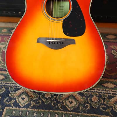 Yamaha FG830 AB Spruce/Laminate Rosewood Autumn Burst Dreadnought Acoustic Guitar #0757 image 2