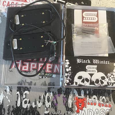 Pre Owned Seymour Duncan Black Winter Humbucker Set - Blackened image 2