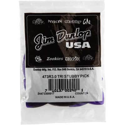 DUNLOP 473R30 Tri Stubby - Tri Stubby, sachet de 24, dark purple, 3.00 mm image 1