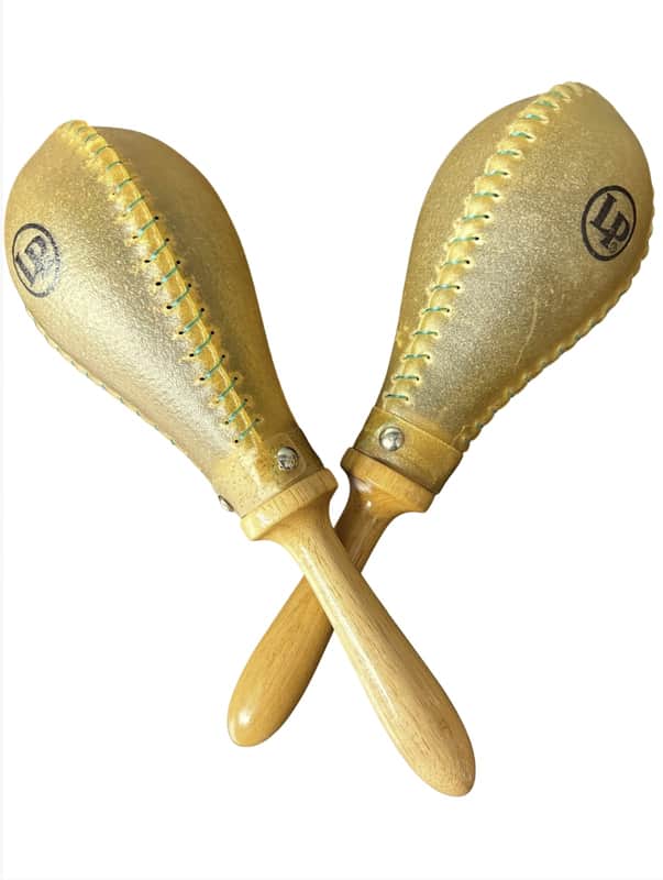 Latin Percussion LP393-RH Salsa Maracas Natural Rawhide Shells, Set of 2 (Used) image 1