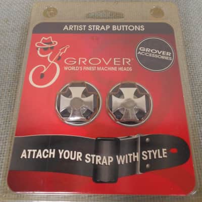 Grover 640C Iron Cross Set of 2 Artist Strap Buttons image 1