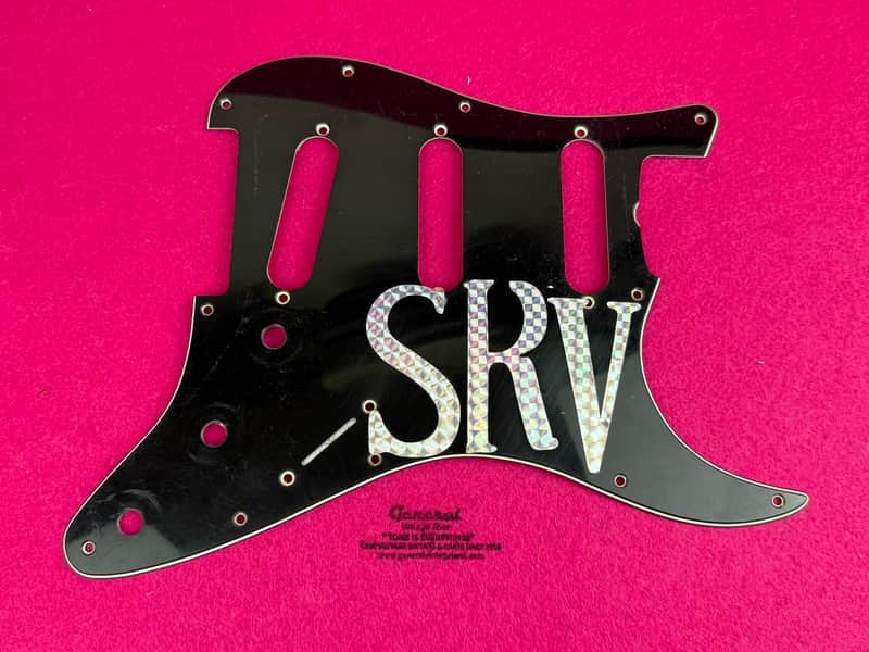 GVT Aged SRV "Number One" Pickguard for Stratocaster® – LTD No.1 B/W/B 3-Ply (1963–69 Style) image 1