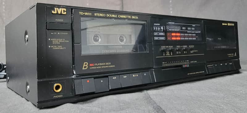 Platine Double Cassette JVC TD-W11 – Dolby B, Testée, 220V – Occasion Bon état