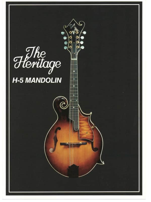 Heritage Guitars- H-5 Mandolin, promotional print/cut sheet, 1988 image 1