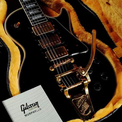 Gibson Custom Shop Murphy Lab 1957 Les Paul Custom Reissue 3PU Bigsby Light Aged Ebony [751333] (08/12) image 1
