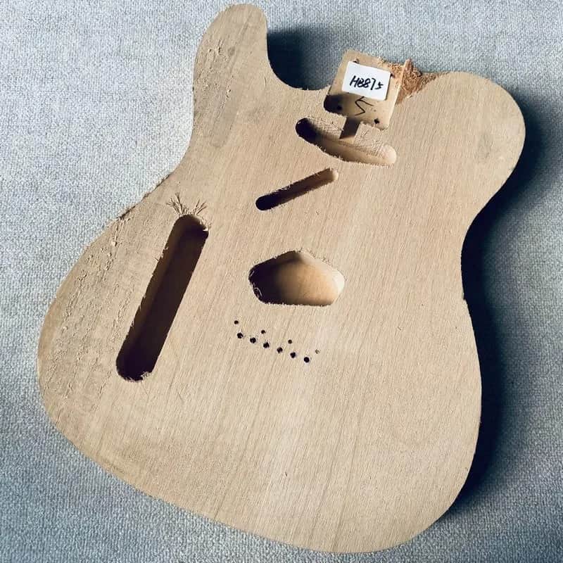 Left Handed Unfinished Basswood Guitar Telecaster Tele Style Body, String Through Bridge image 1