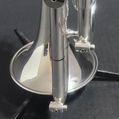 Getzen Capri 580S Cornet  ,2 Mouthpieces & soft case  .1980-1985 - Silver plated image 15